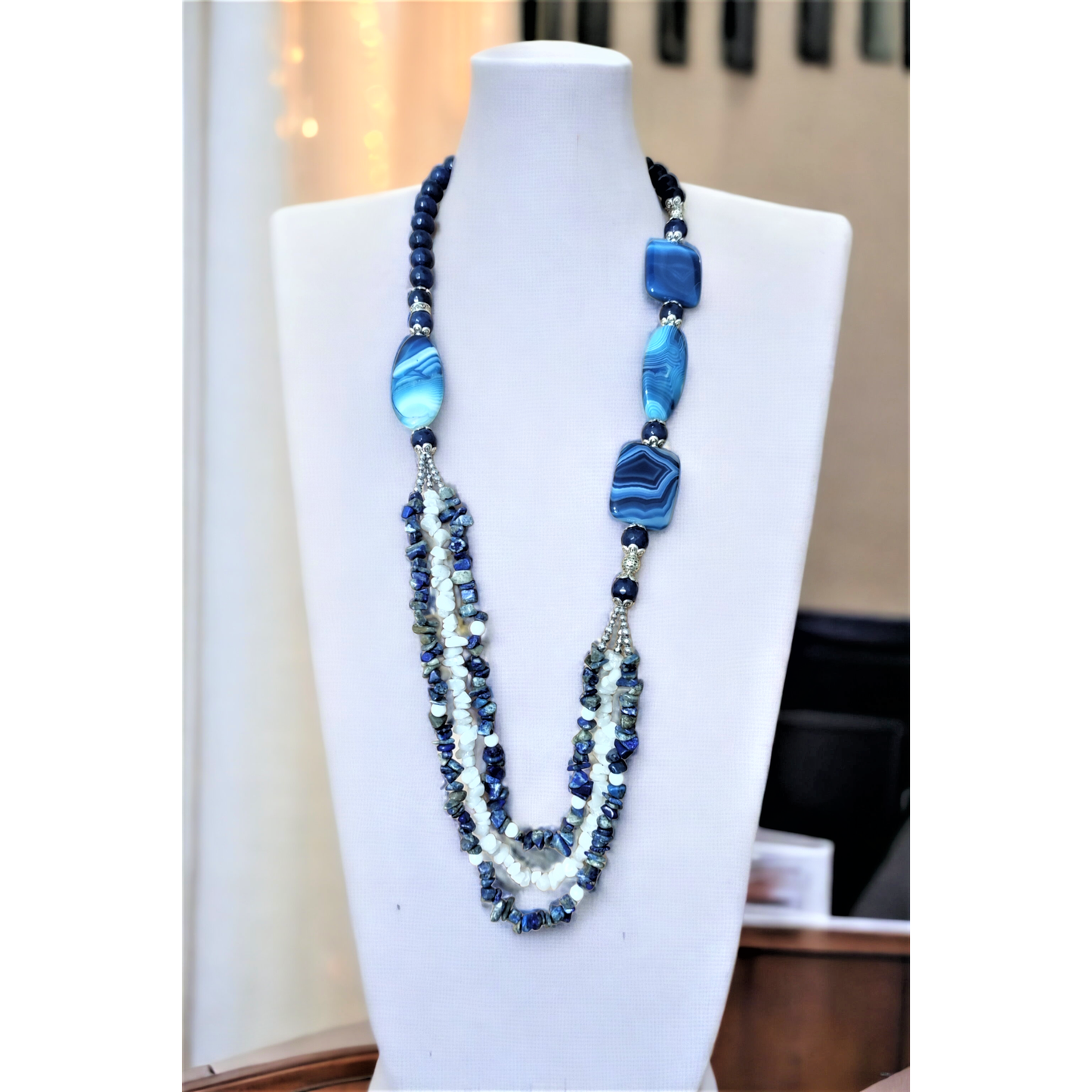 Agate stone necklace