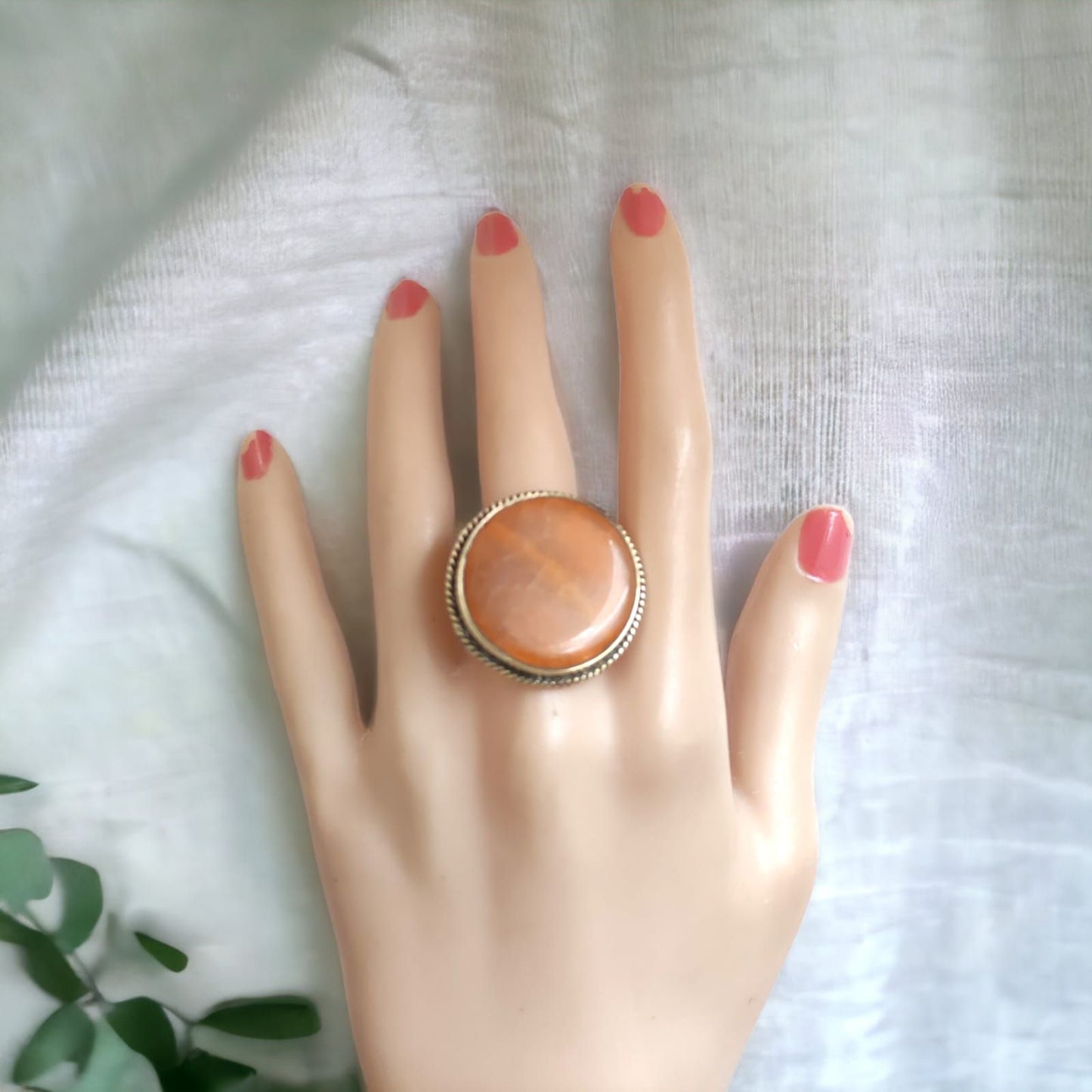 Natural Seashell Copper Ring