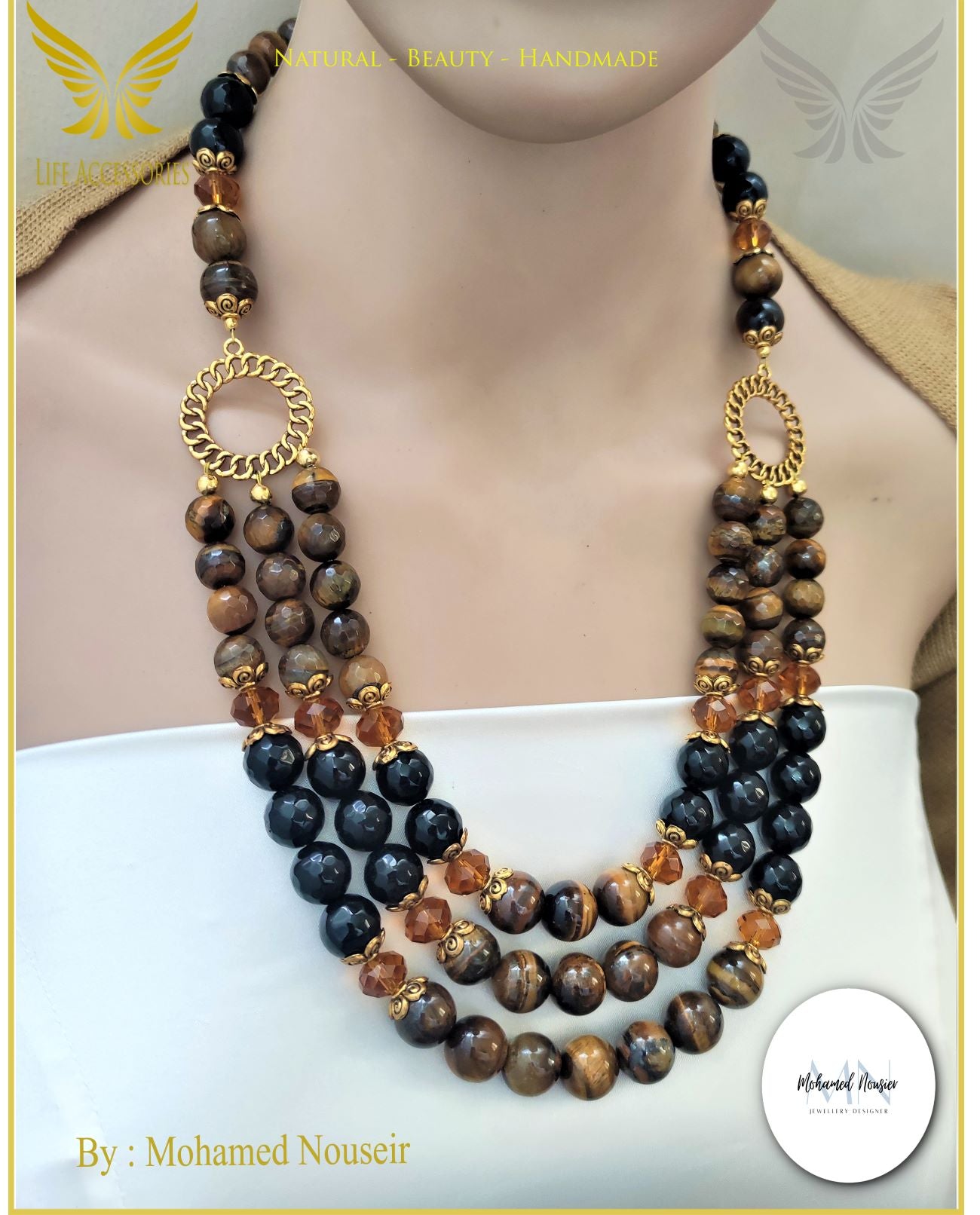 Tiger Eye Stone Necklace